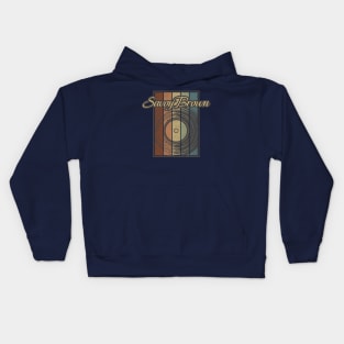 Savoy Brown Vynil Silhouette Kids Hoodie